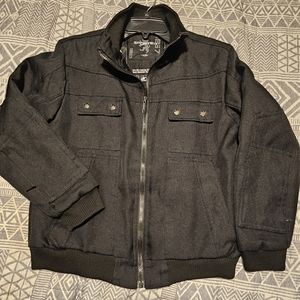 Black Sportier 1957 multi pocketed weatherproof Bomber jacket
